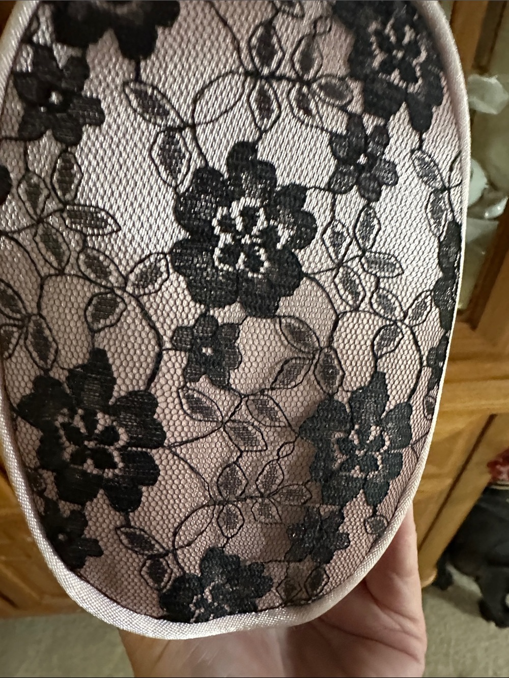 Y2K Delicates Elegant Black Lace Pink Bustier Handbag - Picture 3 of 8
